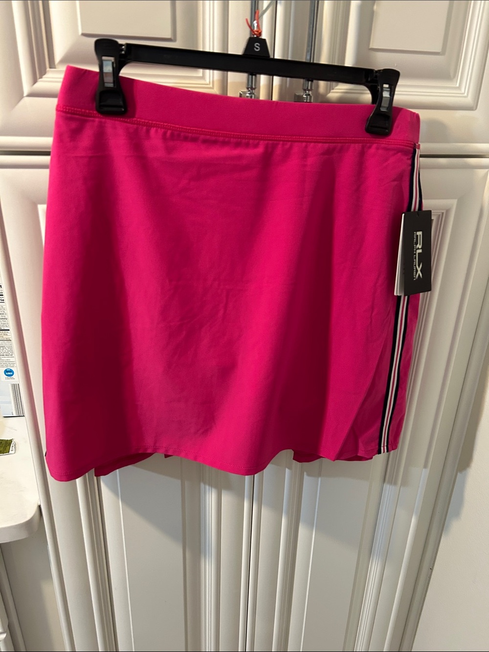 Ralph Lauren Hot Pink Athletic Skort with Side Stripe